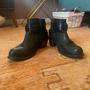 Black Leather Ankle Boots- John Fluevog